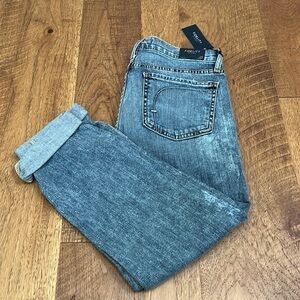 NWT Fidelity Woman’s AXL Crop Painterly Jeans Size 25